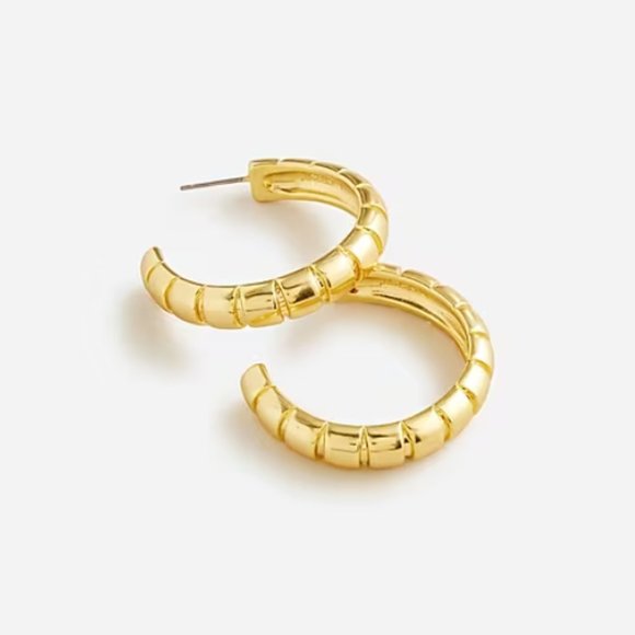 J.Crew Ridged Hoop Earrings - Picture 2 of 6